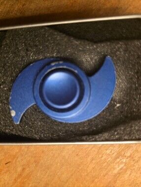 Dark Blue Metallic Aluminum Fidget Spinner Metal Cyclone Kids To Adults Toys